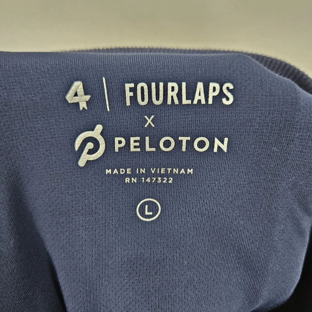 Fourlaps Peloton Sweater Mens Large Blue Pullover‎ Sweatshirt Performance